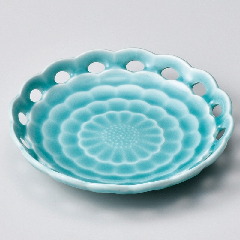 金正陶器 深海青磁フルーツ皿 1個（ご注文単位1個）【直送品】