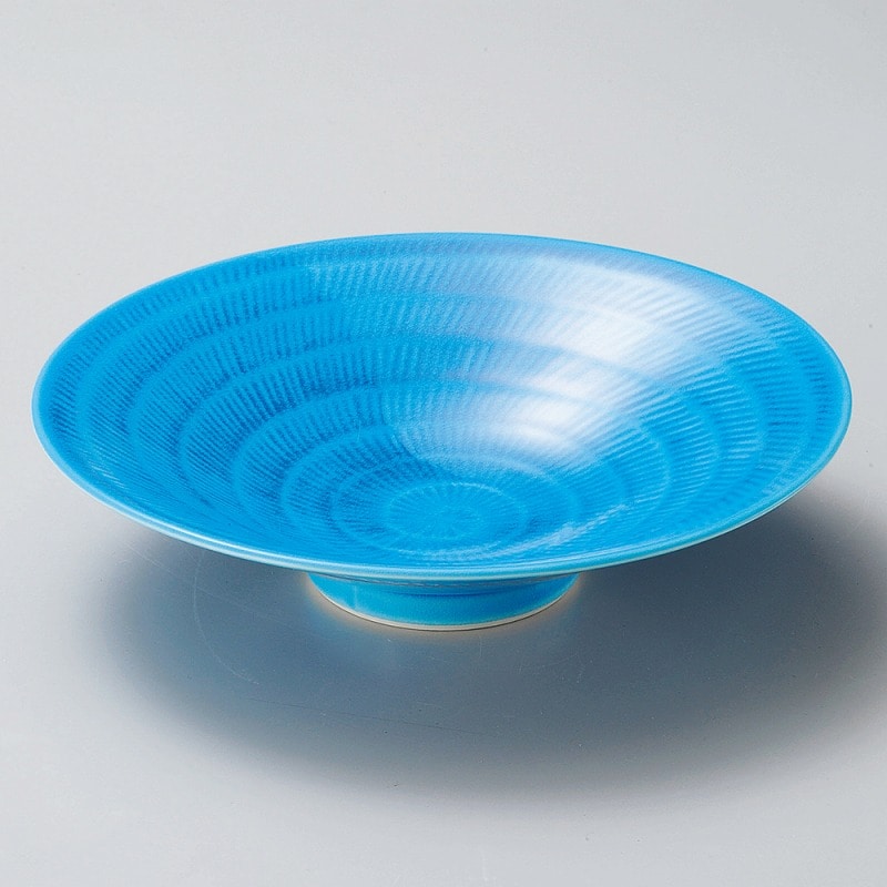 金正陶器 トルコ青飛びカンナ8.0鉢 1個（ご注文単位1個）【直送品】