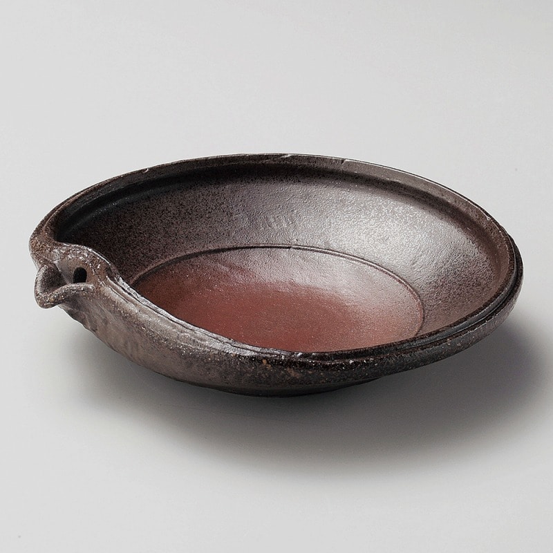 金正陶器 炭化土片口7.5寸鉢 1個（ご注文単位1個）【直送品】