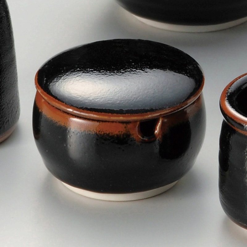 金正陶器 ゆず天目辛子入 1個(ご注文単位1個)【直送品】