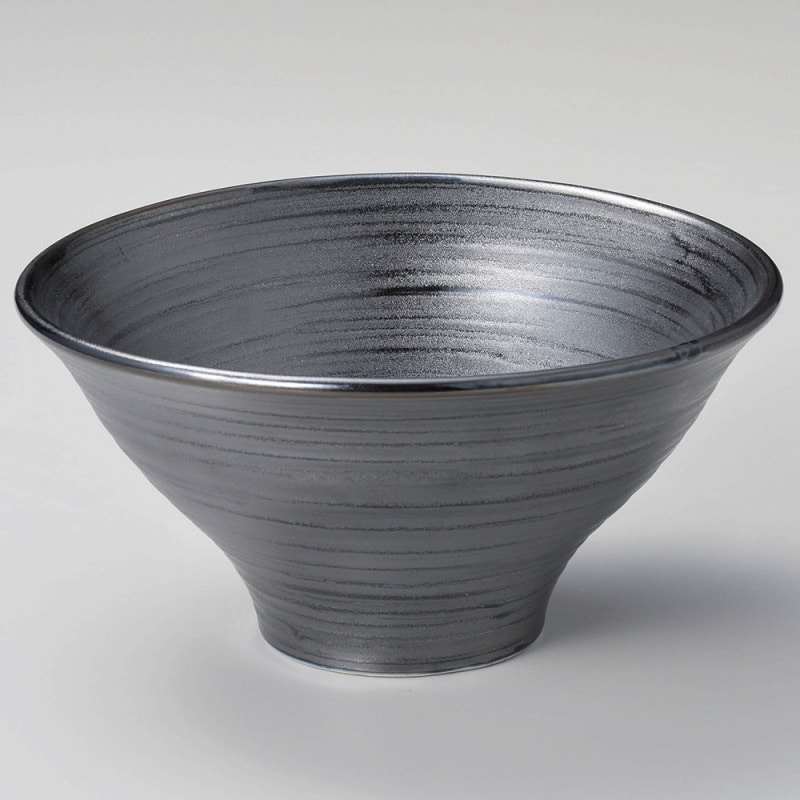 金正陶器 刷毛巻銀彩5.0新型反丼 1個（ご注文単位1個）【直送品】