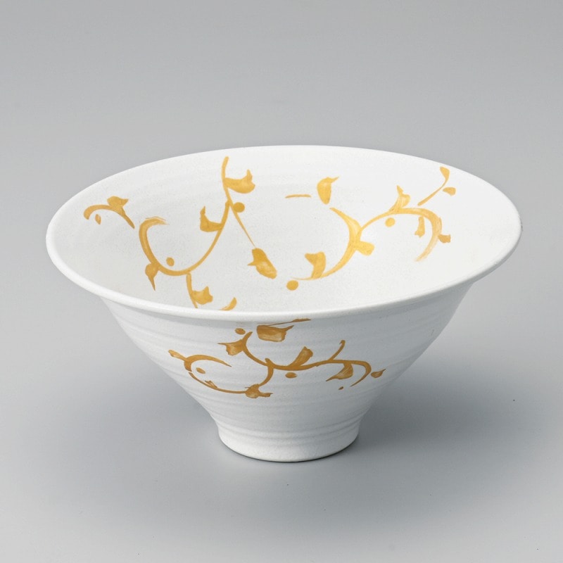 金正陶器 金彩唐草白反り丼 1個（ご注文単位1個）【直送品】