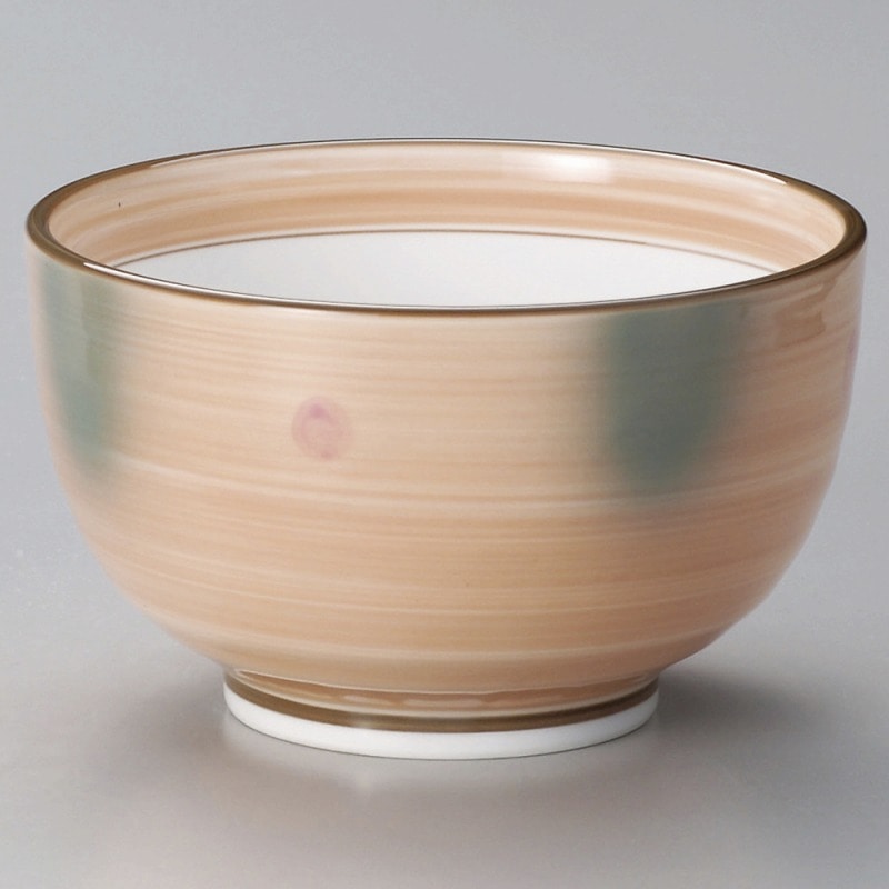 金正陶器 オレンジ巻グリーン吹夏目4.5丼 1個（ご注文単位1個）【直送品】