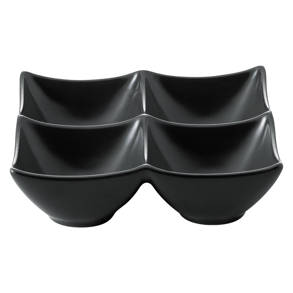 金正陶器 アーバンスイートミニ角鉢4P(黒) 1個(ご注文単位1個)【直送品】