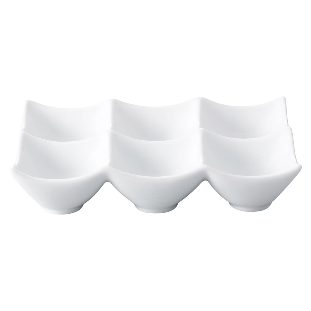 金正陶器 アーバンスイートミニ角鉢6P(白) 1個(ご注文単位1個)【直送品】