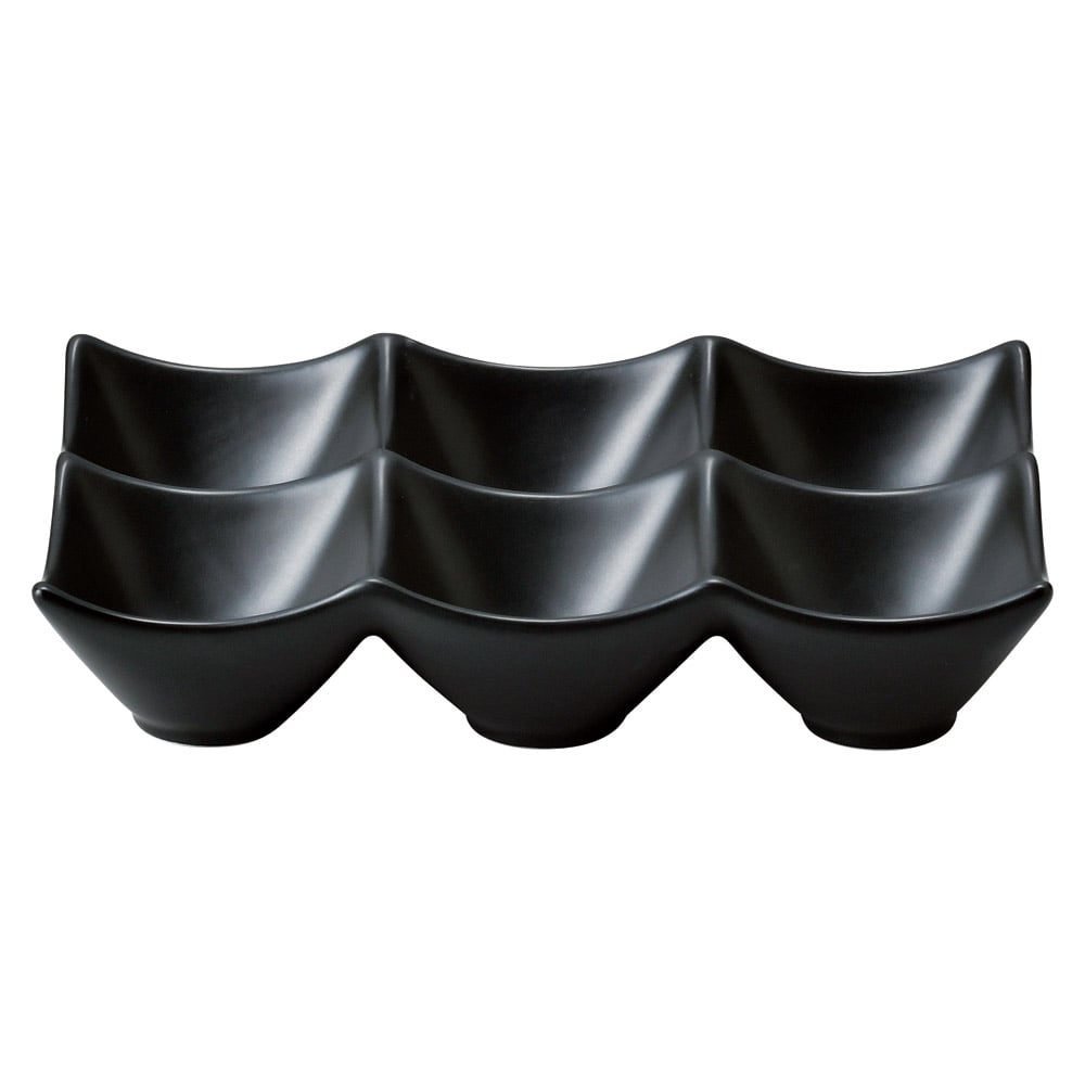 金正陶器 アーバンスイートミニ角鉢6P(黒) 1個(ご注文単位1個)【直送品】