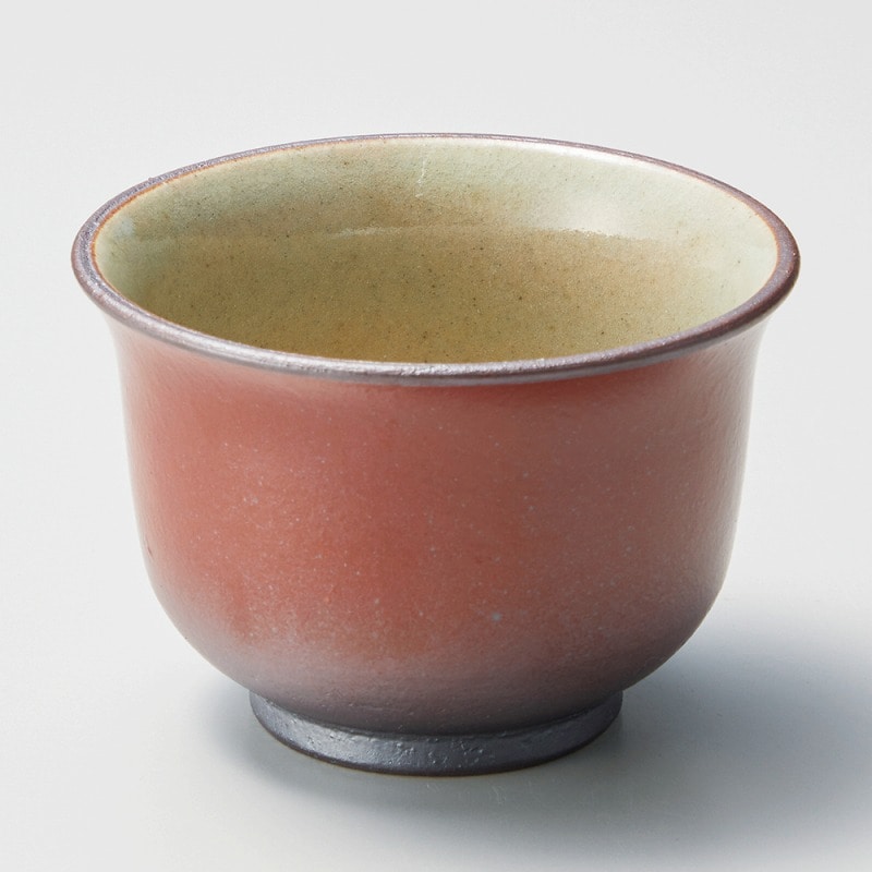 金正陶器 赤マット吹き反小鉢 1個(ご注文単位1個)【直送品】