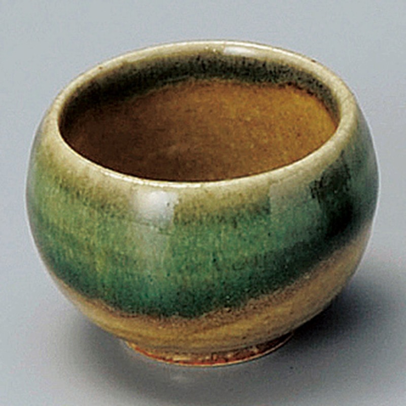 金正陶器 黄瀬戸緑流丸珍味 1個(ご注文単位1個)【直送品】