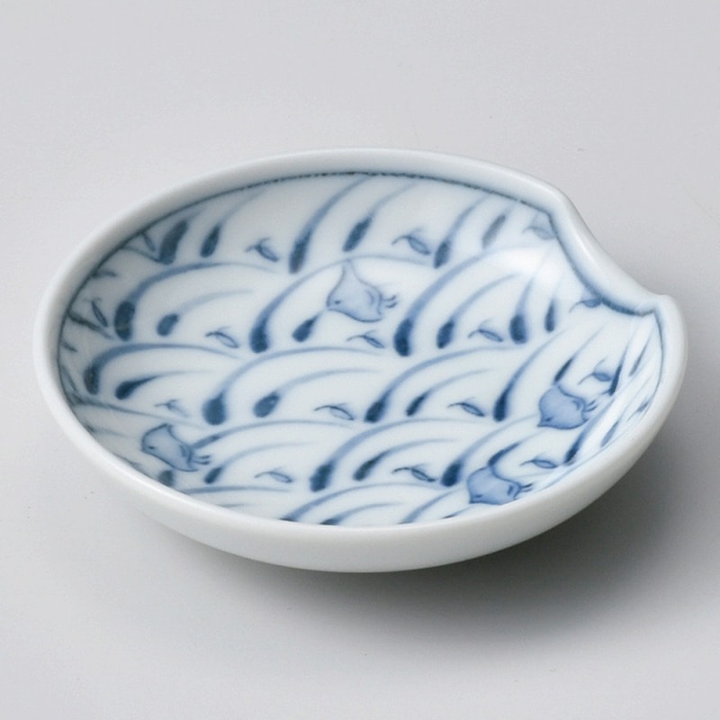 金正陶器 波千鳥箸置き小皿 1個(ご注文単位1個)【直送品】