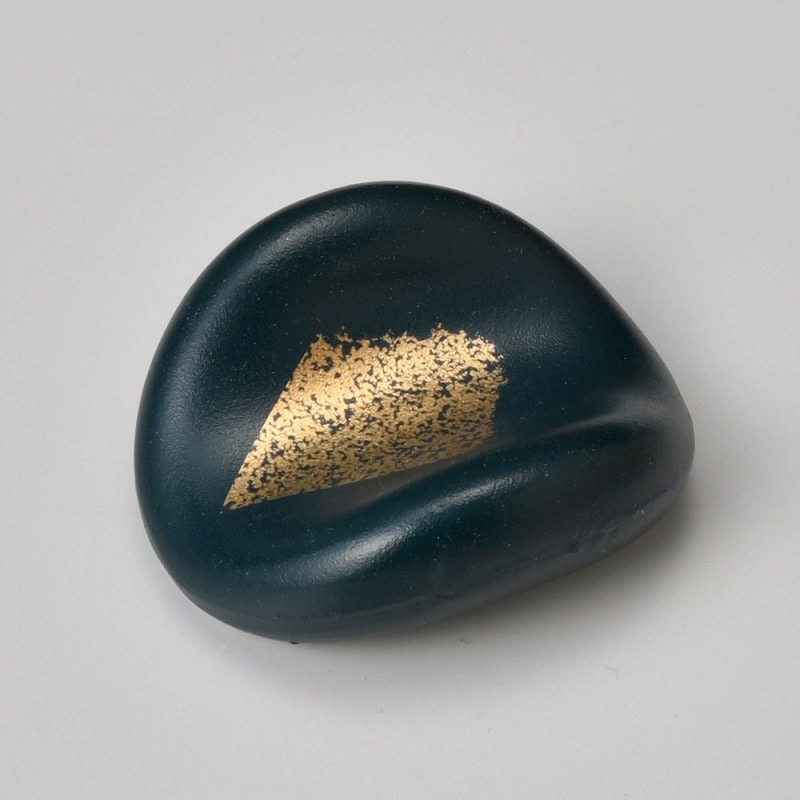 金正陶器 金彩紺マットまゆ箸置 1個(ご注文単位1個)【直送品】