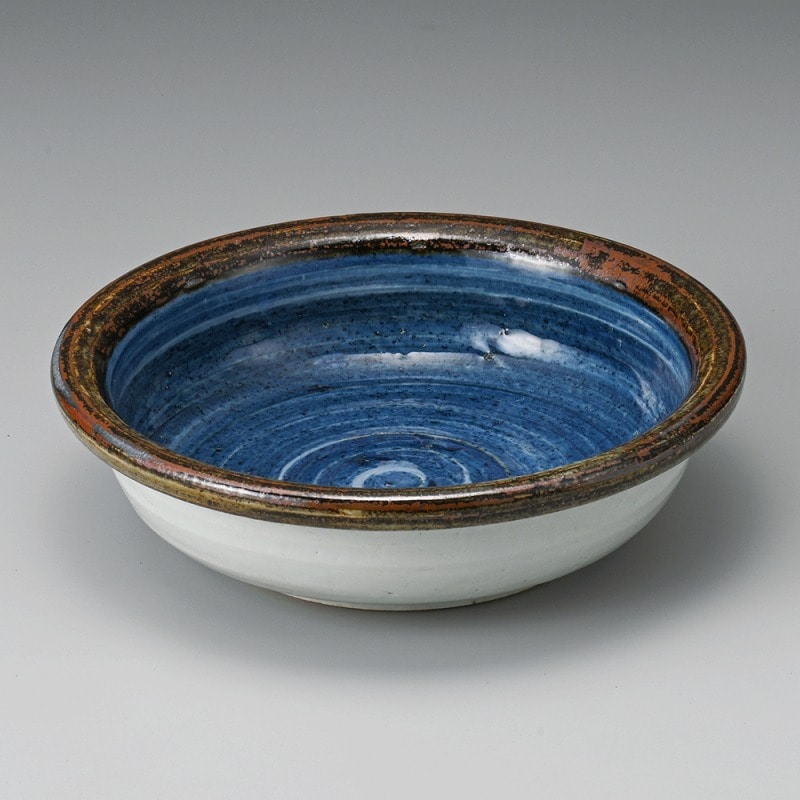 金正陶器 渕錆呉須巻深口7.0鉢 1個(ご注文単位1個)【直送品】