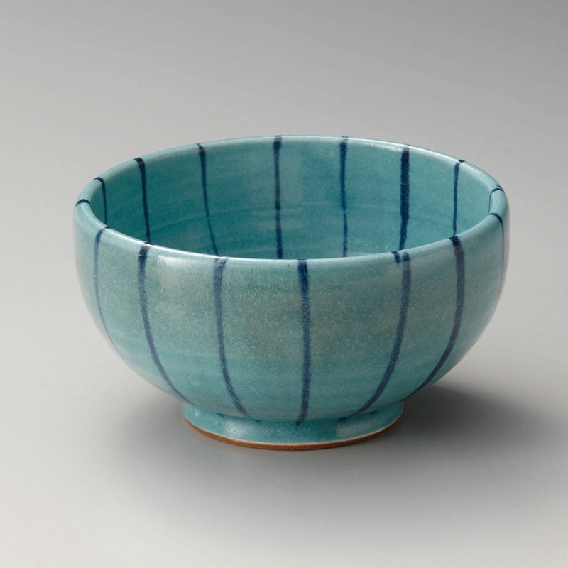 金正陶器 トルコ青十草5.5釜上丼 1個(ご注文単位1個)【直送品】