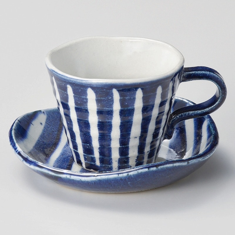 金正陶器 ルリ十草コーヒー碗皿 1個(ご注文単位1個)【直送品】