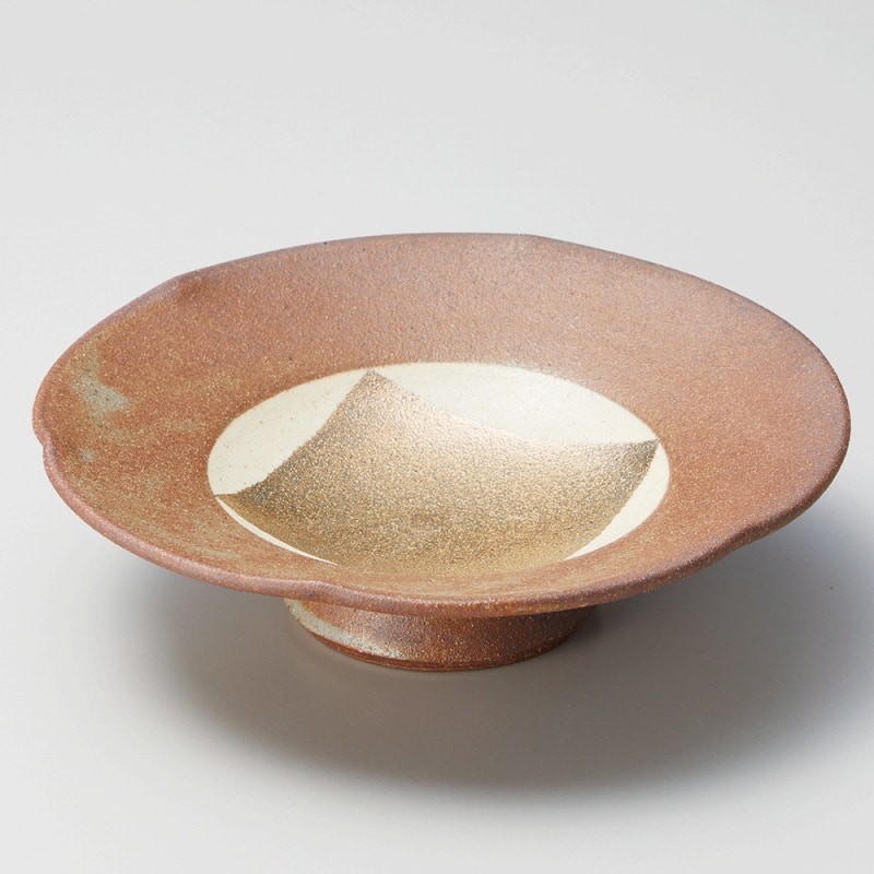 金正陶器 窯変金彩高台皿 1個（ご注文単位1個）【直送品】 包装用品