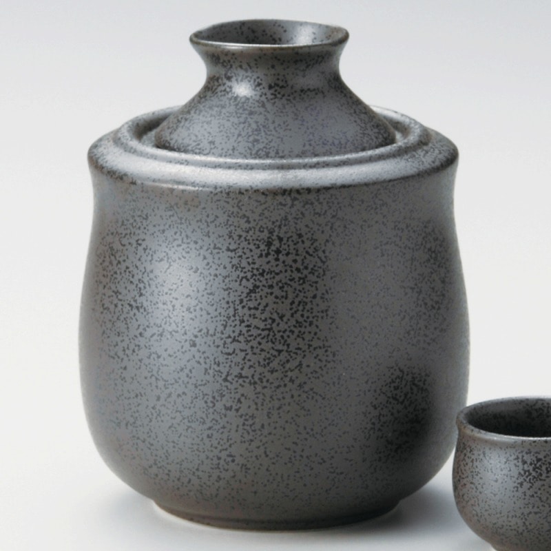 金正陶器 黒結晶酒ポット(大) 1個(ご注文単位1個)【直送品】