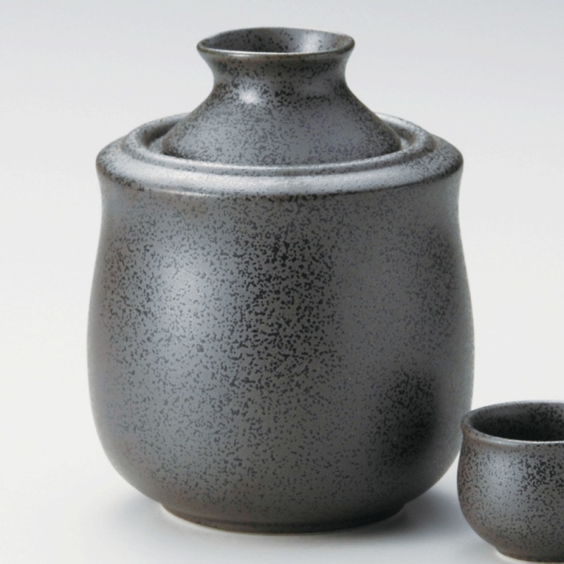 金正陶器 黒結晶酒ポット(小) 1個(ご注文単位1個)【直送品】