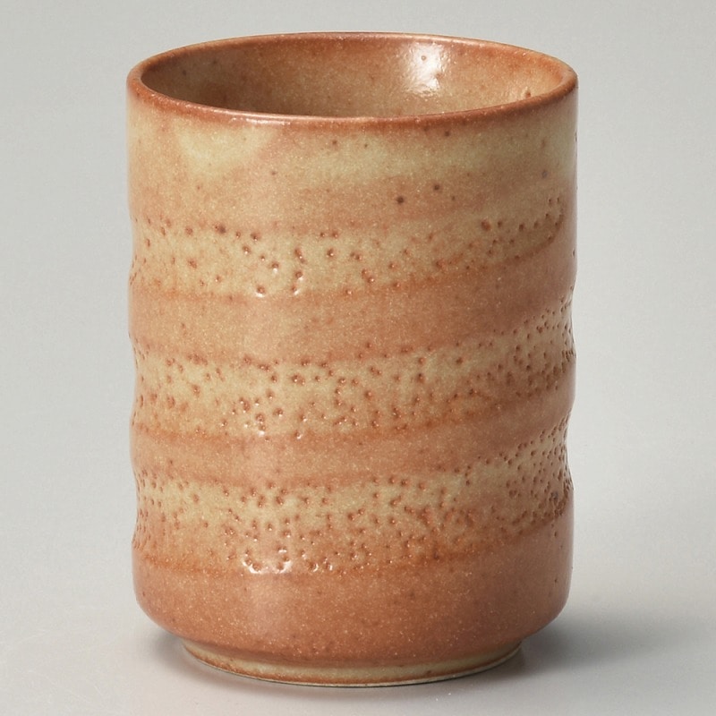 金正陶器 赤志野湯呑 1個(ご注文単位1個)【直送品】