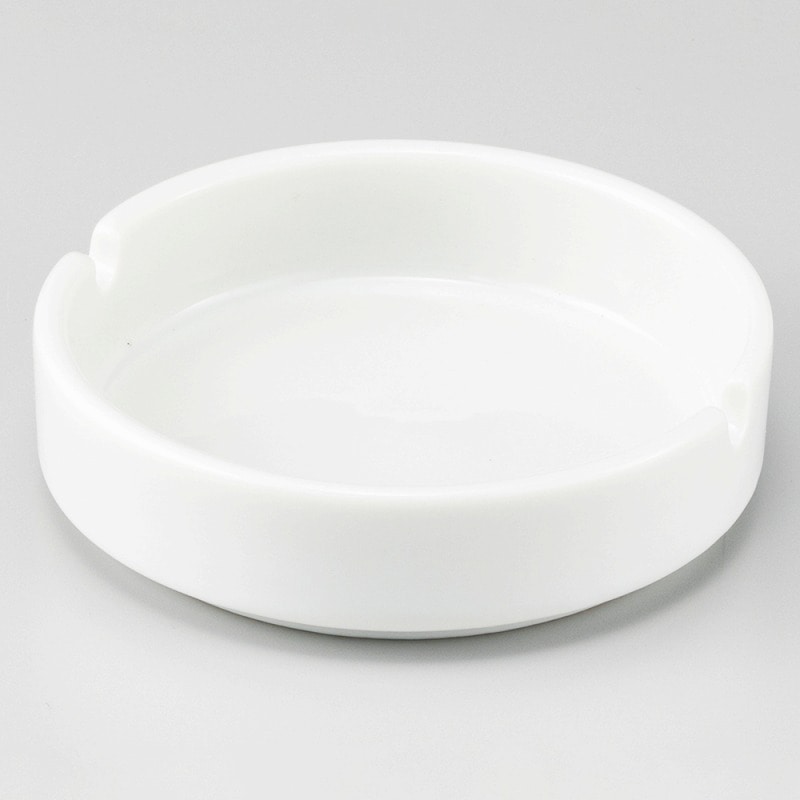 金正陶器 白４吋 二ッ切灰皿 1個（ご注文単位1個）【直送品】