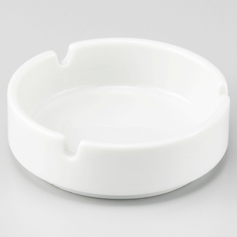 金正陶器 白３吋 三ッ切灰皿 1個（ご注文単位1個）【直送品】