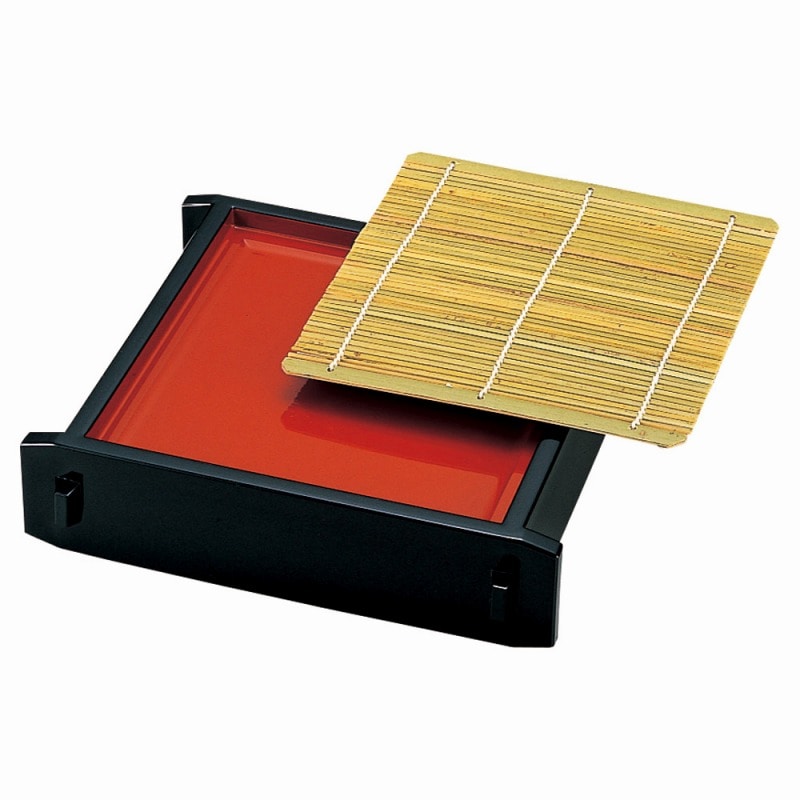 金正陶器 ［Ａ］角セイロ 黒内朱本体（底板付） 1個（ご注文単位1個）【直送品】