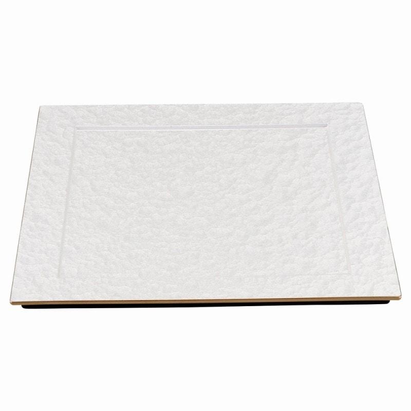 金正陶器 ホワイトアクア渕金尺0炉縁前菜盛皿 1個（ご注文単位1個）【直送品】