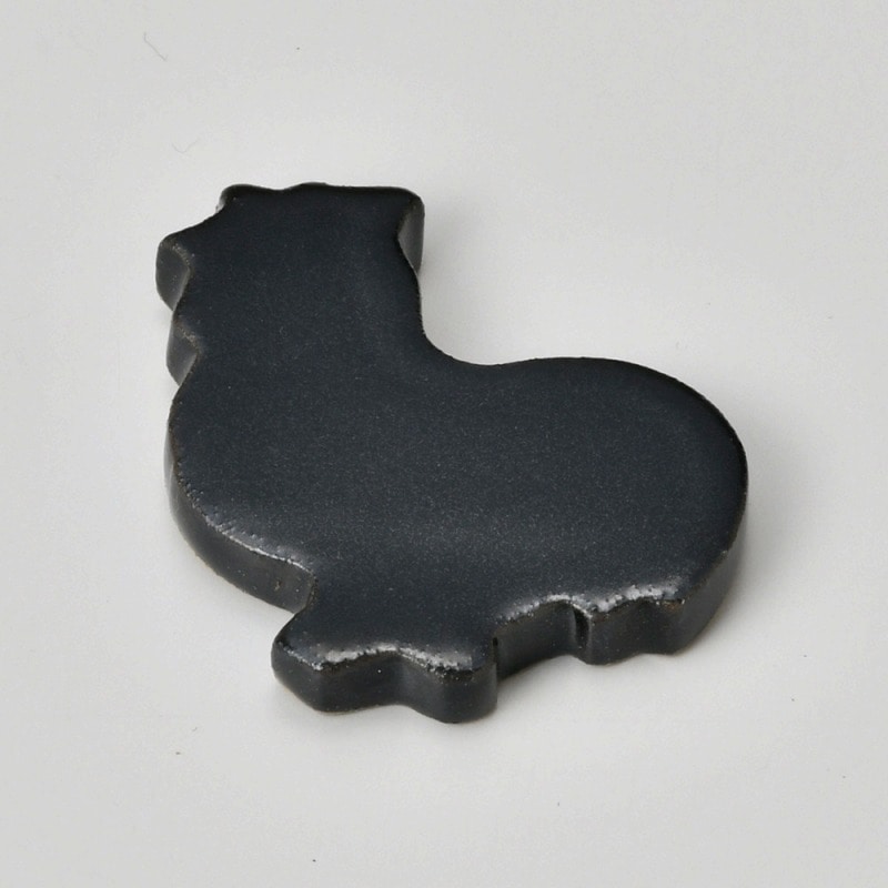 金正陶器 にわとり箸置き 黒 1個(ご注文単位1個)【直送品】