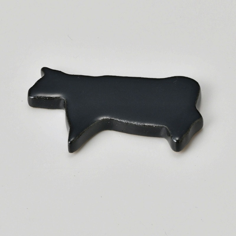 金正陶器 うし箸置き 黒 1個(ご注文単位1個)【直送品】