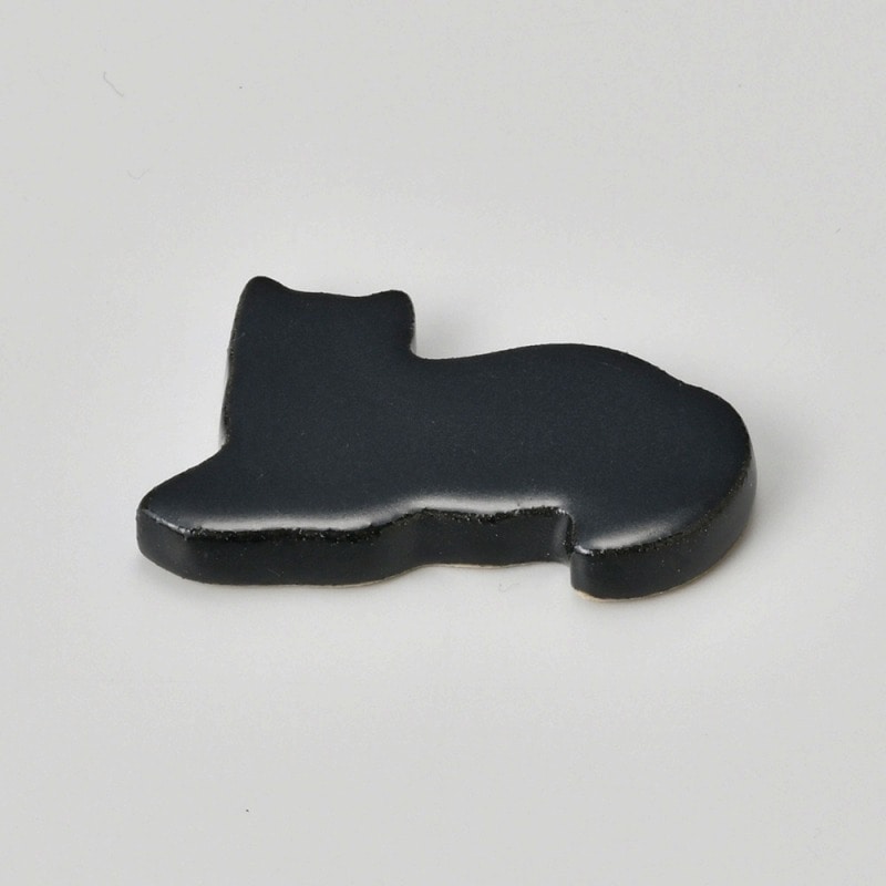 金正陶器 ねこ箸置き 黒 1個(ご注文単位1個)【直送品】