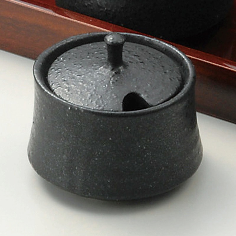 金正陶器 黒釉辛し入 1個(ご注文単位1個)【直送品】