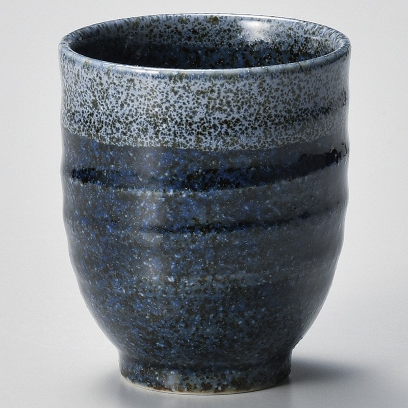 金正陶器 渕白御影紺湯呑 大 1個（ご注文単位1個）【直送品】