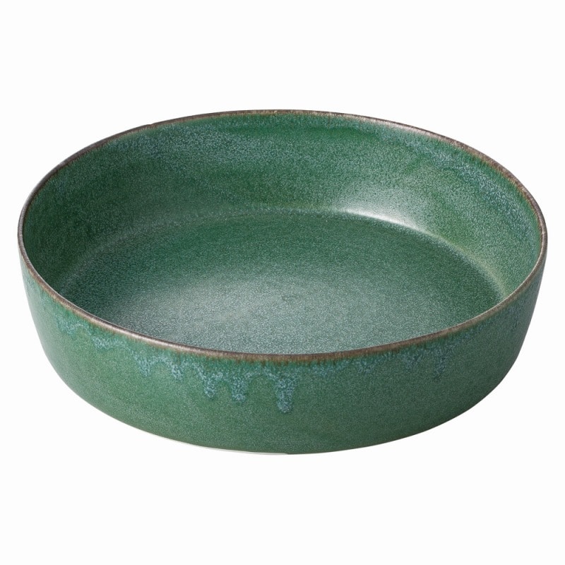 金正陶器 深緑切立中鉢 1個（ご注文単位1個）【直送品】