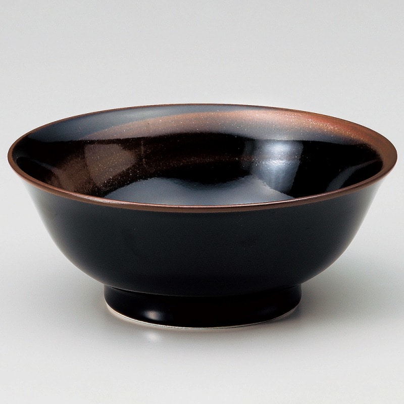 金正陶器 錆天目高台6.8丼 1個（ご注文単位1個）【直送品】