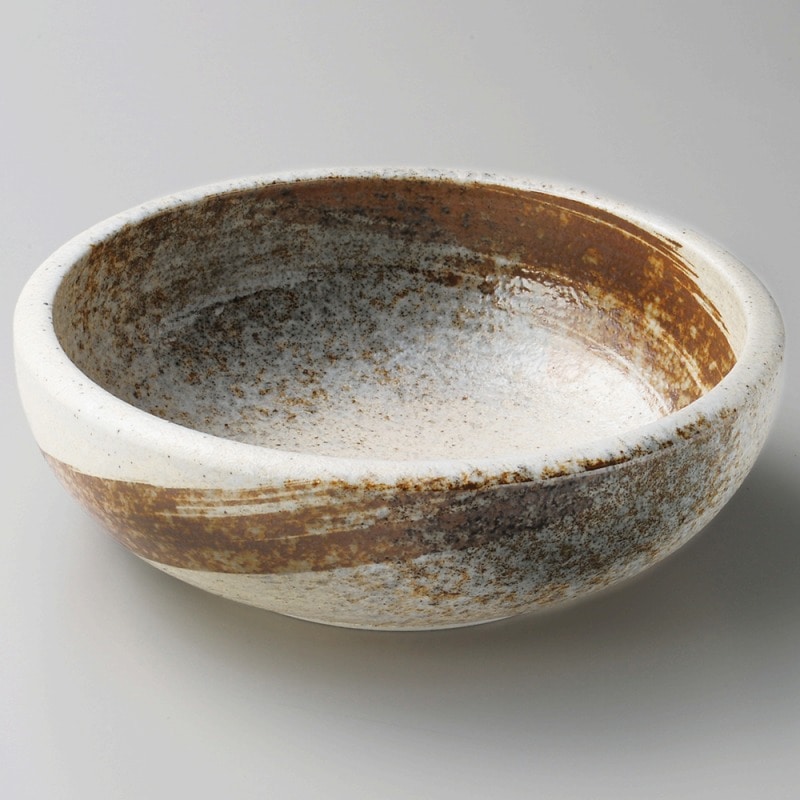 金正陶器 志野サビ刷毛括り手5.5鉢 1個(ご注文単位1個)【直送品】