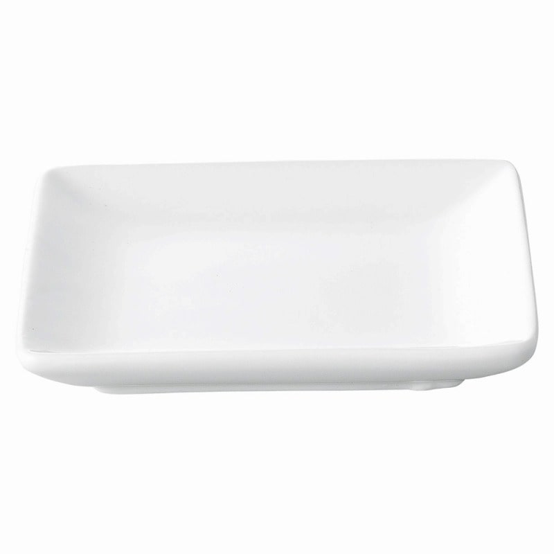 金正陶器 ルナホワイト9㎝正角皿 1個(ご注文単位1個)【直送品】