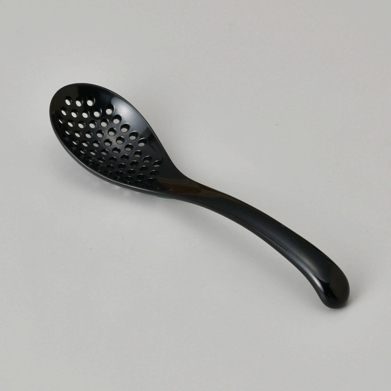 金正陶器 トライタン樹脂穴あきレンゲ17.5黒 1個(ご注文単位1個)【直送品】