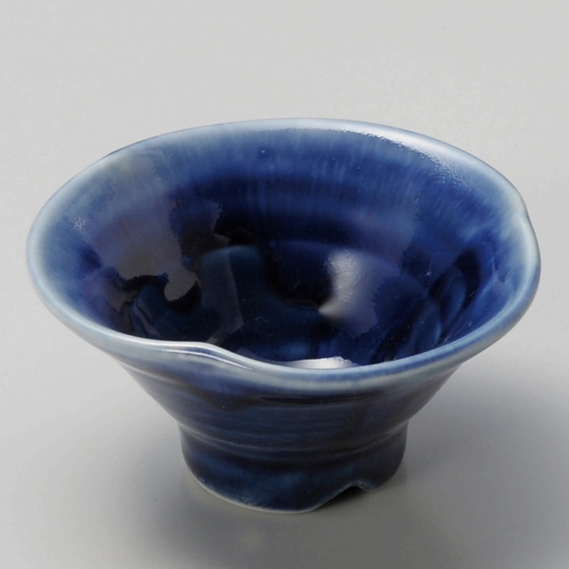 金正陶器 紺ルリ三つ押小付 1個（ご注文単位1個）【直送品】