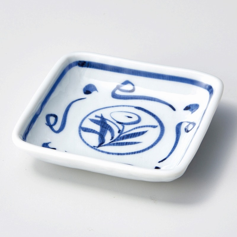 金正陶器 手描き唐草正角小皿 1個（ご注文単位1個）【直送品】