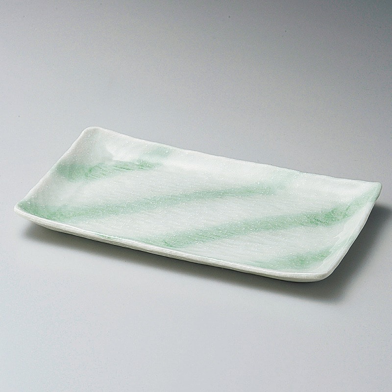 金正陶器 グリーン吹焼物皿 1個（ご注文単位1個）【直送品】