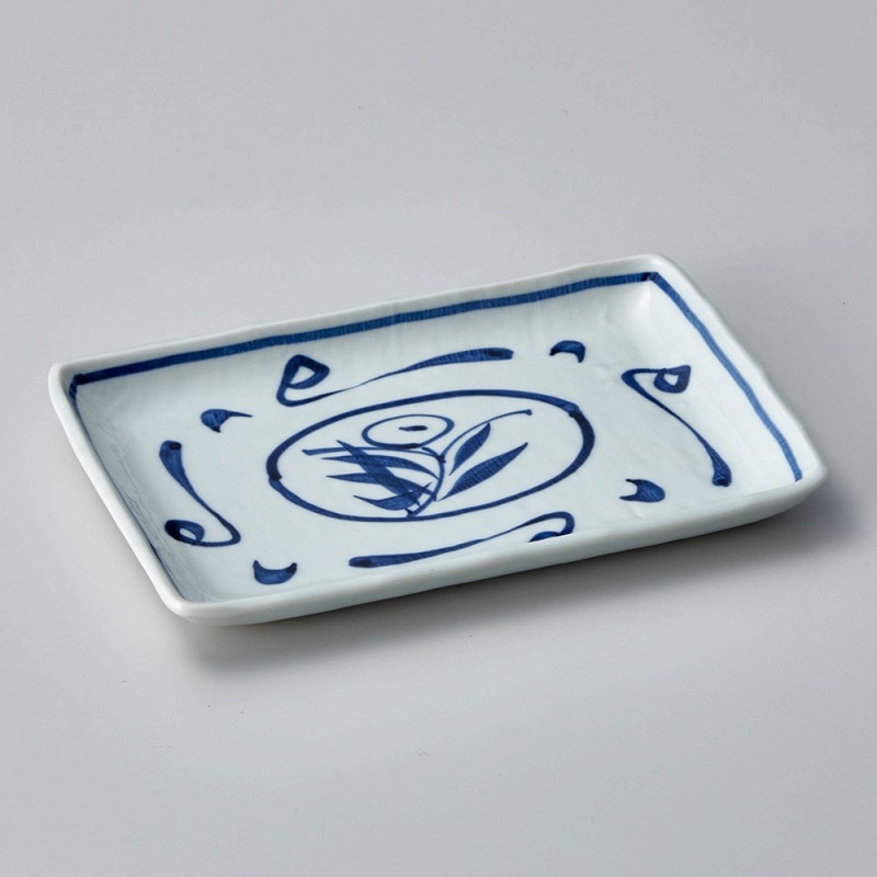 金正陶器 手描き唐草７.０長角皿（足なし） 1個（ご注文単位1個）【直送品】