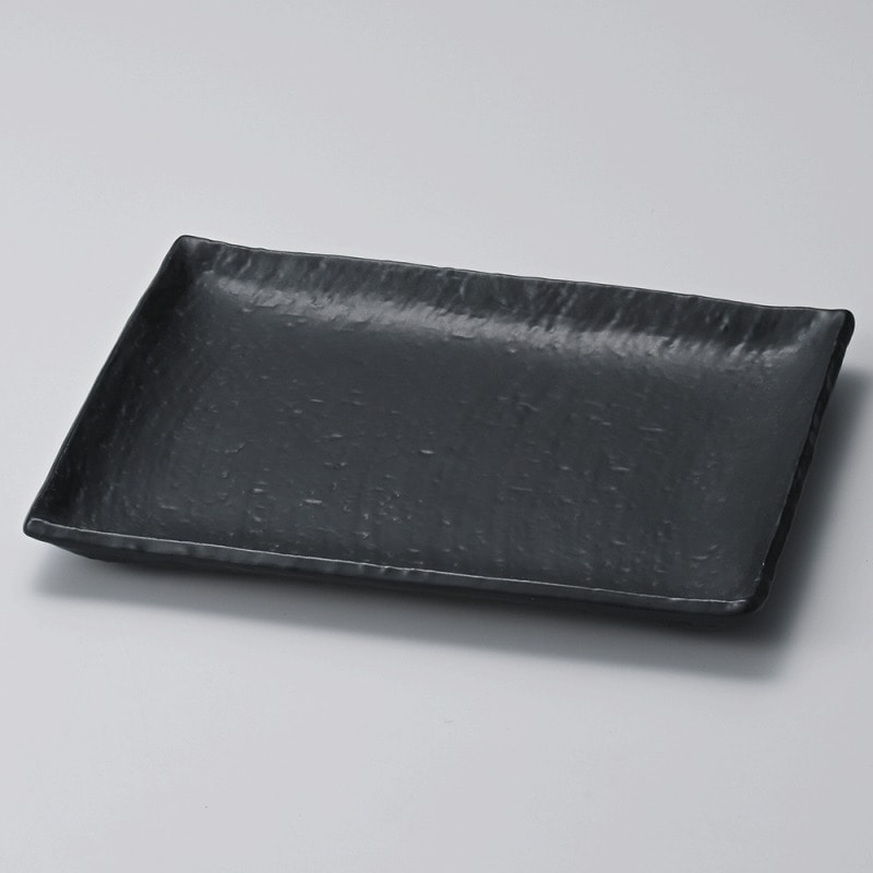 金正陶器 なごみ黒長角天皿 1個（ご注文単位1個）【直送品】