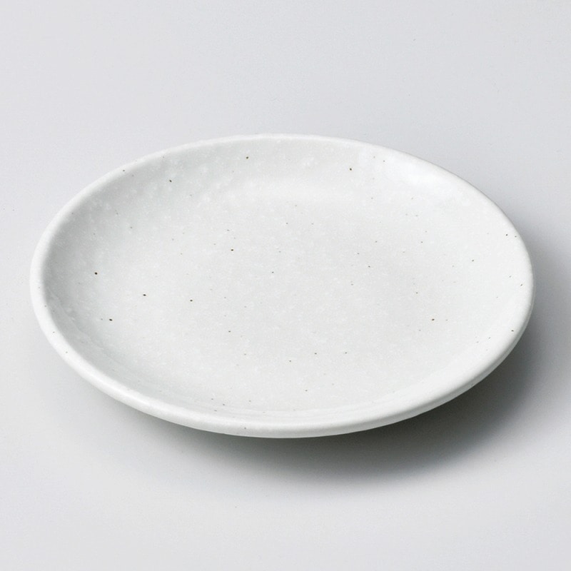 金正陶器 白粉引（黒斑点）ＡＳ１５㎝皿（メタ） 1個（ご注文単位1個）【直送品】