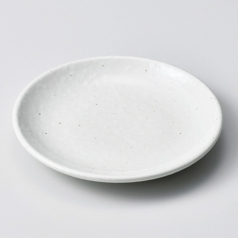 金正陶器 白粉引（黒斑点）ＡＳ１３㎝皿（メタ） 1個（ご注文単位1個）【直送品】