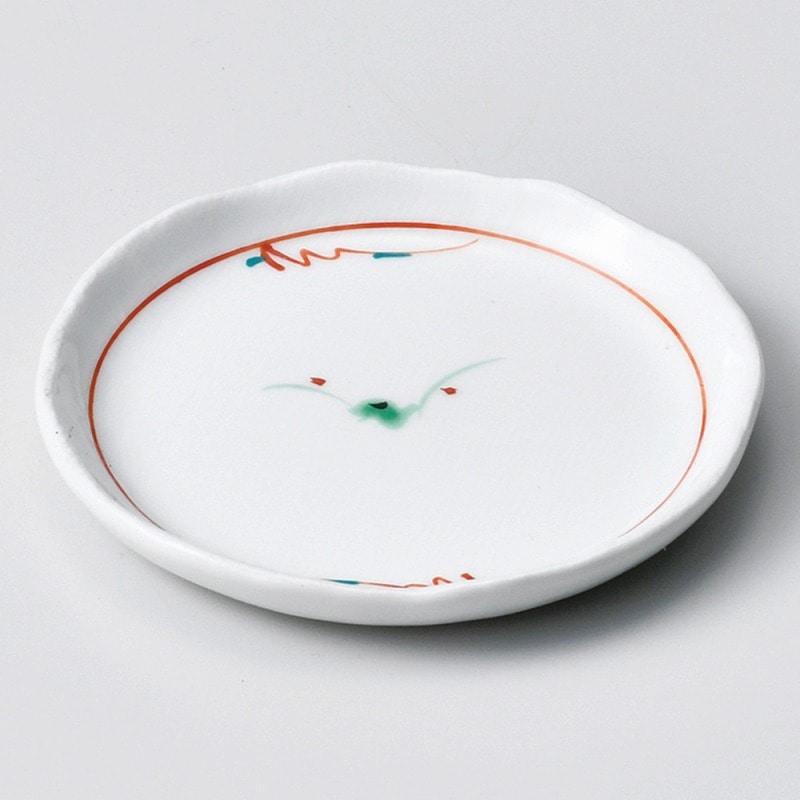 金正陶器 赤絵花紋３.０皿 1個（ご注文単位1個）【直送品】