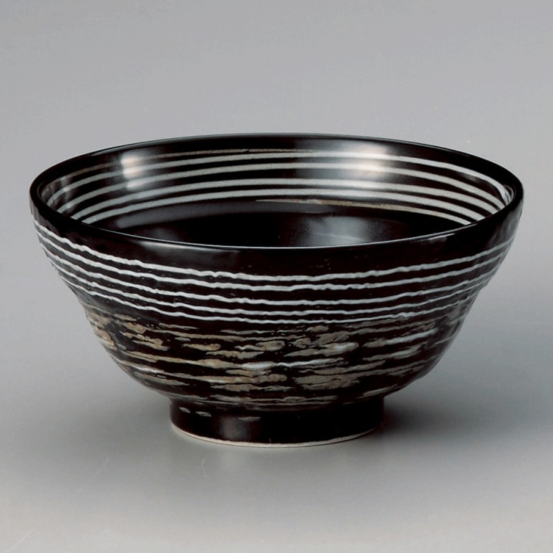 金正陶器 黒うずライン5.5丼 1個(ご注文単位1個)【直送品】