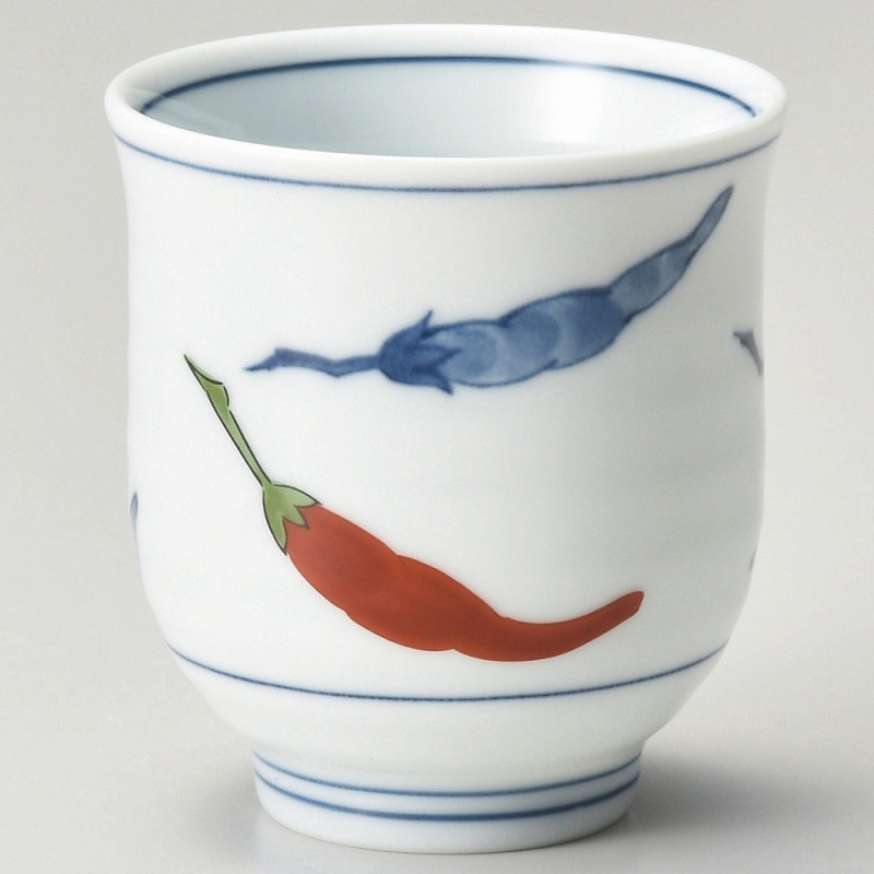 金正陶器 錦とうがらし長湯呑 1個（ご注文単位1個）【直送品】