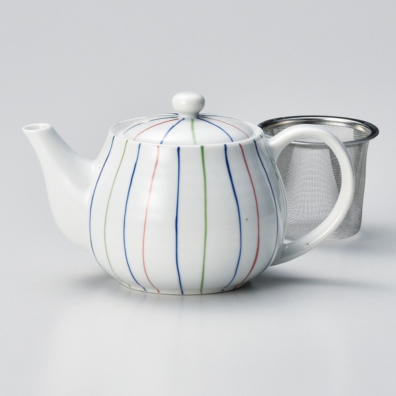 金正陶器 三色ラインポット（カップアミ） 1個（ご注文単位1個）【直送品】