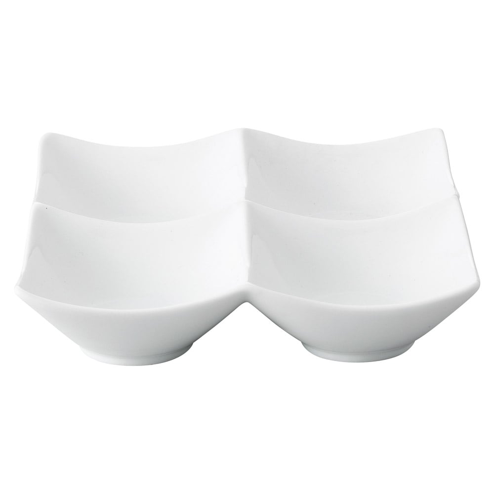 金正陶器 スタイル 白2P角鉢 1個(ご注文単位1個)【直送品】