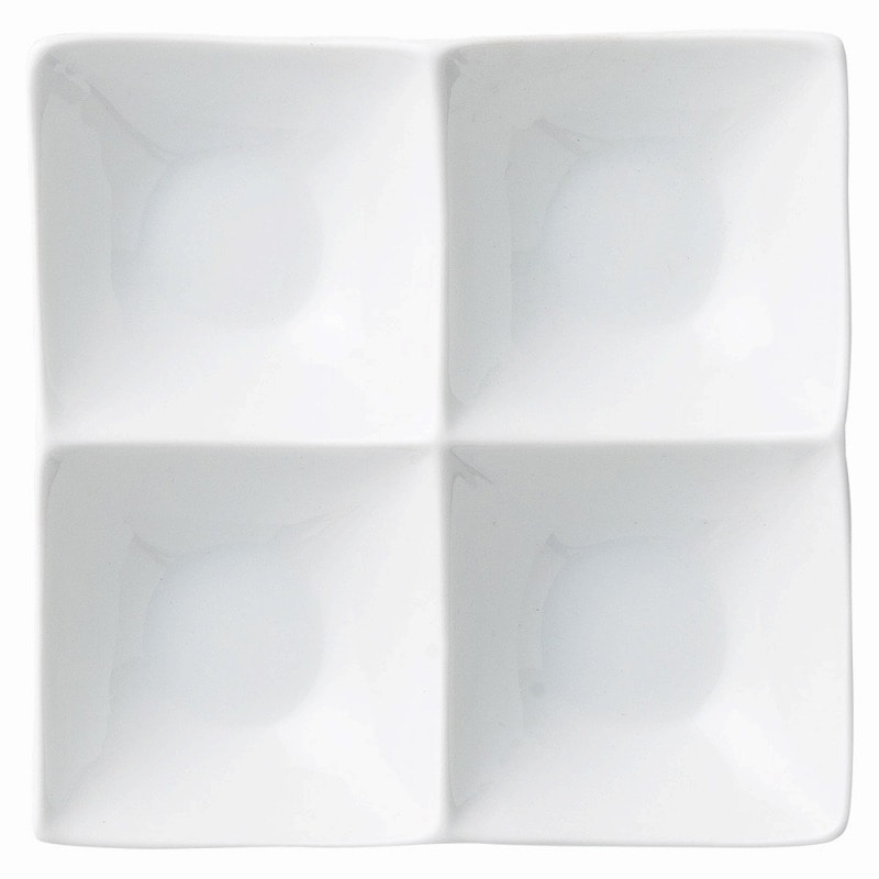 金正陶器 スタイル 白4P角鉢 1個(ご注文単位1個)【直送品】