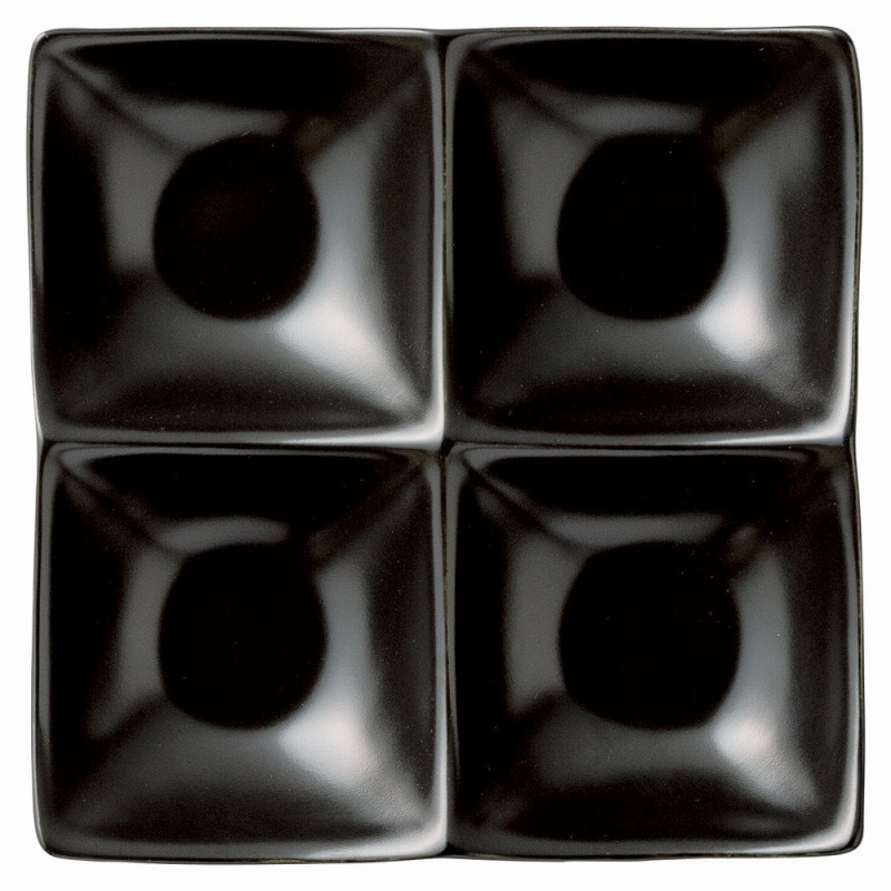 金正陶器 スタイル 黒4P角鉢 1個(ご注文単位1個)【直送品】