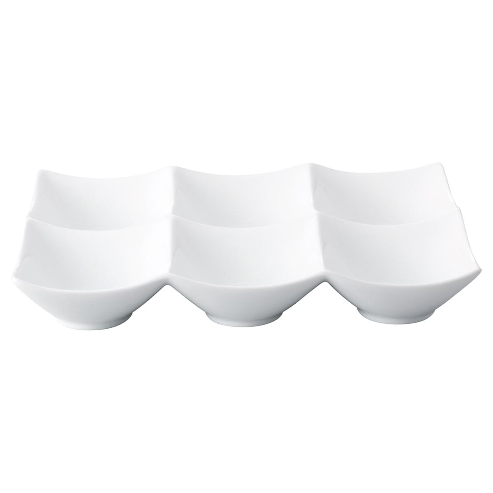 金正陶器 スタイル 白6P角鉢 1個(ご注文単位1個)【直送品】